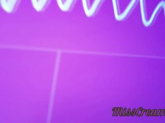 Public Flash - Female orgasm with remote toy at shopping center - Control teacher's pussy with Lush