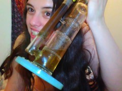 I'm Secretly a Sick Snowbunny! Would you Fuck me Anyway? 420 Weed Bong Hit Ganja Smoking Smoke Slut