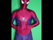 Preview 1 of spiderman piss and cum (TASM2 suit)