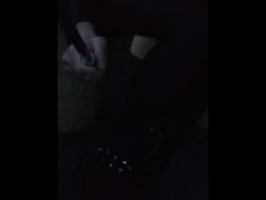 女装 レザー ジャケット スカート 踏み潰し 調教 脚フェチ パンスト 日本人 クラッシュフェチ 13/16