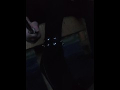 女装 レザー ジャケット スカート 踏み潰し 調教 脚フェチ パンスト 日本人 クラッシュフェチ 15/16