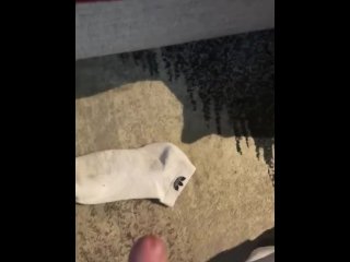 STR8 Stud shoots huge load onto a sock