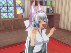 3D HENTAI Step sister gently sucks her stepbrother's cock