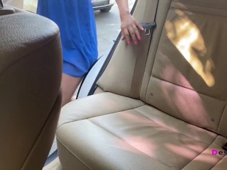 Student Masturbating in her Car. Guy Notice and look most of the Time.