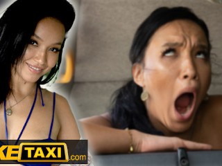 Fake Taxi Bikini - Babe Asia Vargas Strips in the back of the Cab to the Drivers Delight