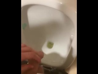 Trying to get caught jerking off in public toilet