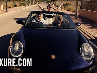 Threesome with a Blonde and a Redhead in a Villa