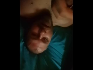 Self Facial and Eating Cum
