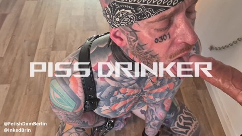 Teaser | Tattooed Inkedbrln sucks Lucio's big dick and drinks piss