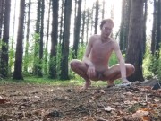 Preview 4 of Skinny teen bends his small ass over in the woods