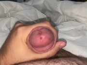 Preview 3 of Horny Scott jerks his super hard cock and fucks rubber pussy until he blows his load