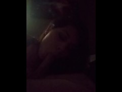 Stuck up white bitch sucking my dick