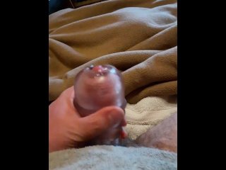 Jerking my cock,  moaning,  and shooting a big thick load