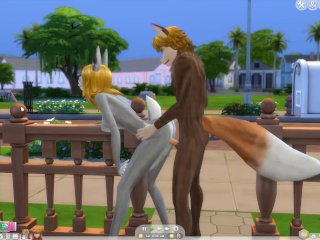 Wolf And Bunny Sims4 Furry Earth_Day