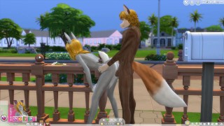 Wolf y Bunny Sims 4 Furry Earth Day