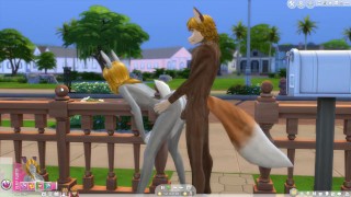 Wolf e Bunny Sims 4 Dia da Terra Peluda