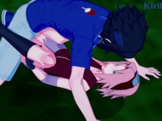 Sakura Haruno and Sasuke Uchiha Have Intense Sex in a Park at_Night. - Naruto_Hentai