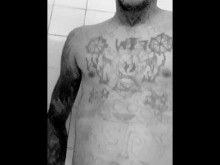 solo male, masturbation, exclusive, tattoo