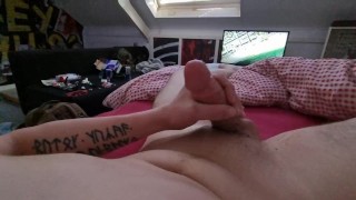 Jerking off my big cock