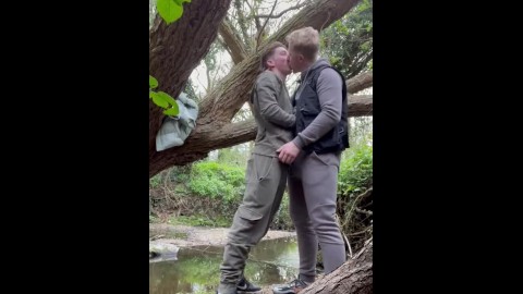 Hot couple fuck in the woods 