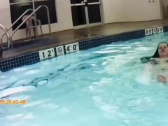 Swimming in a bikini listening to Warren G