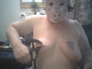 Pig Slave Verbal Training for Female Pigs - Repeat after me Fat Piggy has Orgasm w self Humiliation