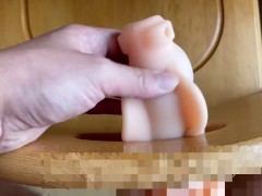 【生中】ピストン可視化、オナホに生中だし！！腰振りオナニー～オナニー中毒～