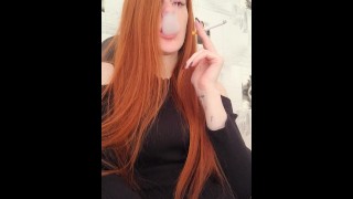 Smoker With A Redhead