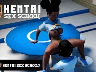 HENTAI SEX SCHOOL - Des étudiants Hentai Excités Pratiquent Le Sexe Lesbien Les Uns Avec Les Autres