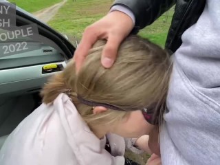 OUTDOOR PUBLIC HARD FUCK DOGGYSTYLE CUM SWALLOW 19 YO GIRLFRIEND - HORNY POLISH COUPLE2022