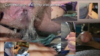 Massive Cum Load Performed By Wifey Followed By Some Kinky Piss Games