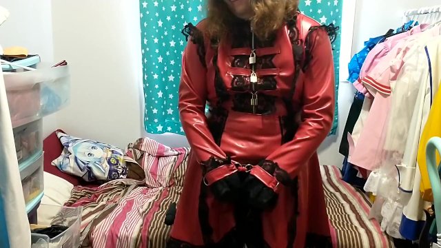 Latex Maid Cosplay Sissy Plushie Hump Vibratior Bondage