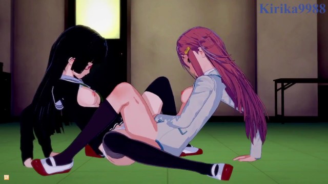 Marika Kato and Chiaki Kurihara have an intense lesbian play - Bodacious Space Pirates Hentai