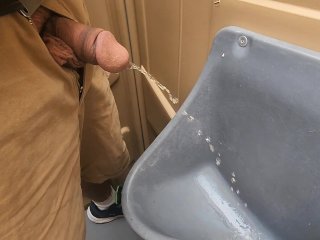 piss, public, bi guy, small cock