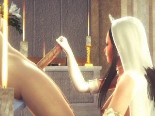 Hentai Uncensored - Haruka jerks off her boyfriend in her wedding dress