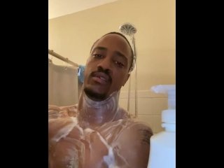 shower, big dick, muscular men, ebony