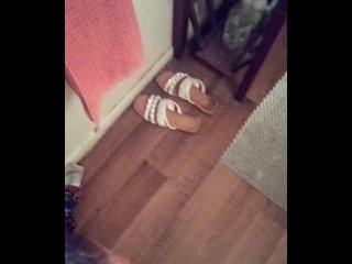 Bbw hot Wife's panties and my cock