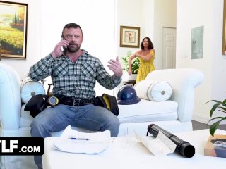 MYLF - Horny Milf Made Mischeavous Home_Builder Pleasures Her Pussy To Evade Serious Consequences