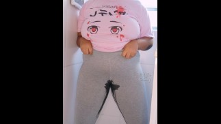 BBW Ebenholz pinkelt auf Leggings