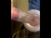 Preview 4 of ( close up) Pumping breast milk