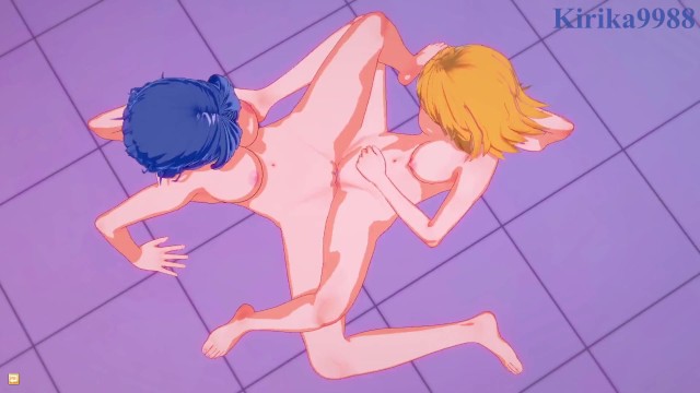 Cagalli Yula Athha and Kusuha Mizuha have an intense lesbian play - Gundam SEED 