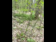 Preview 3 of Public fucking in the woods with cum shot on ass