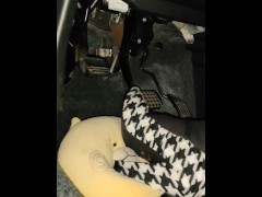 女装 ペダルパンピング ハイヒール クラッシュフェチ 黒パンスト ぬいぐるみ 調教 日本人