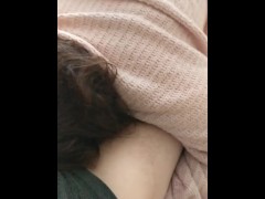 sloppy slut deep throats my cock in the morning