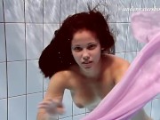 Preview 2 of Paulinka mega beautiful big tits underwater teen