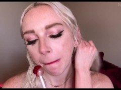 Face Fetish JOI Student Seduces Professor With Red Lipstick And Lollipop On FaceTime - Remi Reagan