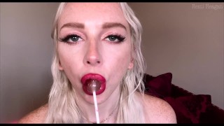 Face-Fetish JOI Student Uses A Lollipop And Red Lipstick To Entice The Professor During Facetime
