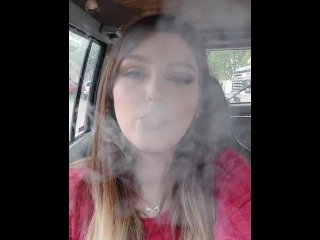mom, outside, smoking fetish, milf