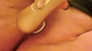CurvyWife is a horny slut plays with her pussy again