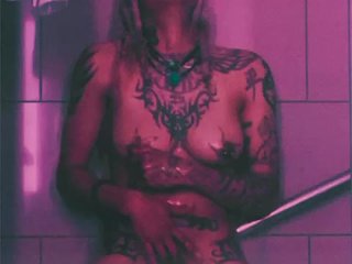 tattooed, Ebony Dreadlocks, solo female, tattoo lesbian